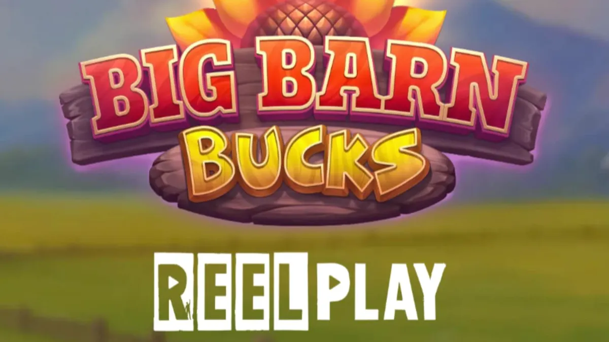 Tampilan visual slot Big Barn Bucks dengan tema peternakan yang ceria
